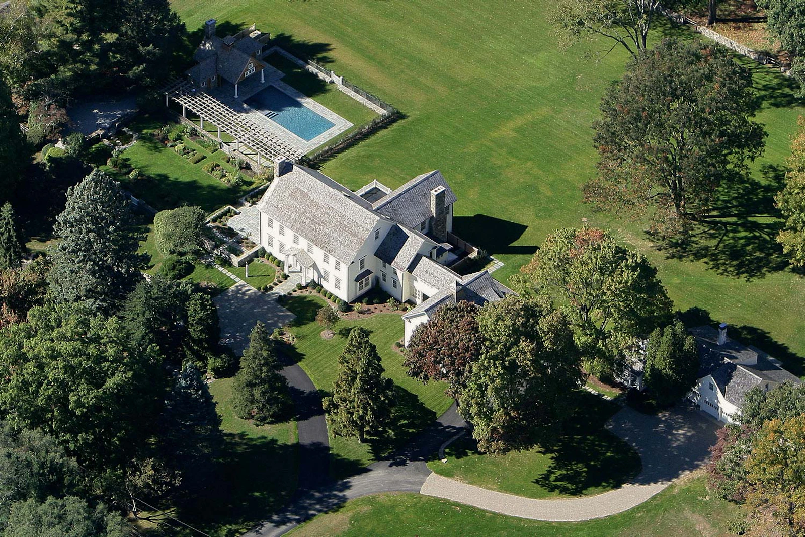 Traditional Custom Builder Colonial with Pool and Poolhouse