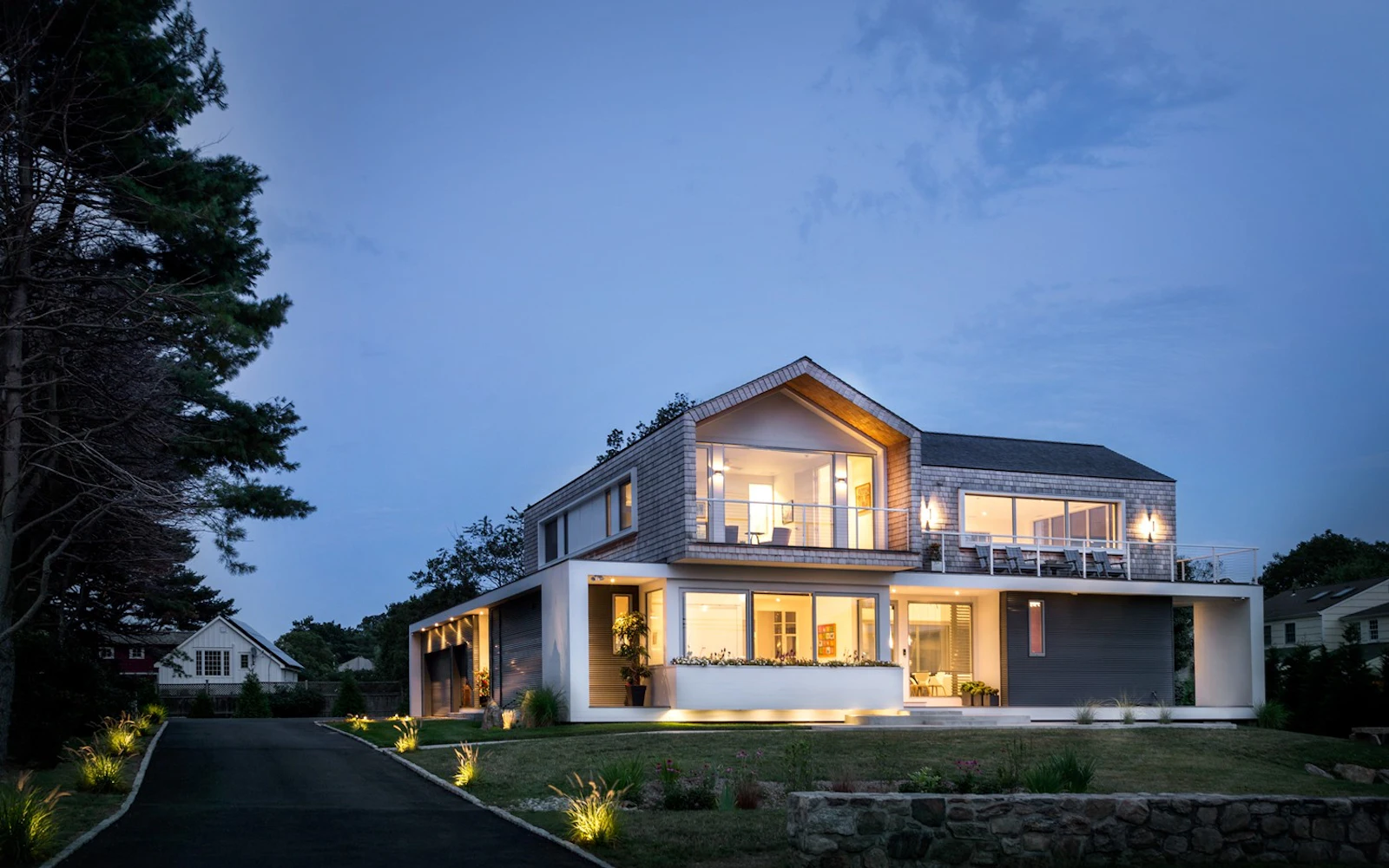 glass home exterior